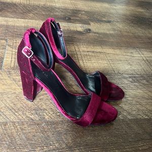 Velvet heels
